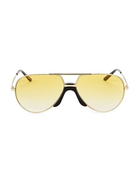 gucci havana gold sunglasses|gucci 60mm aviator sunglasses.